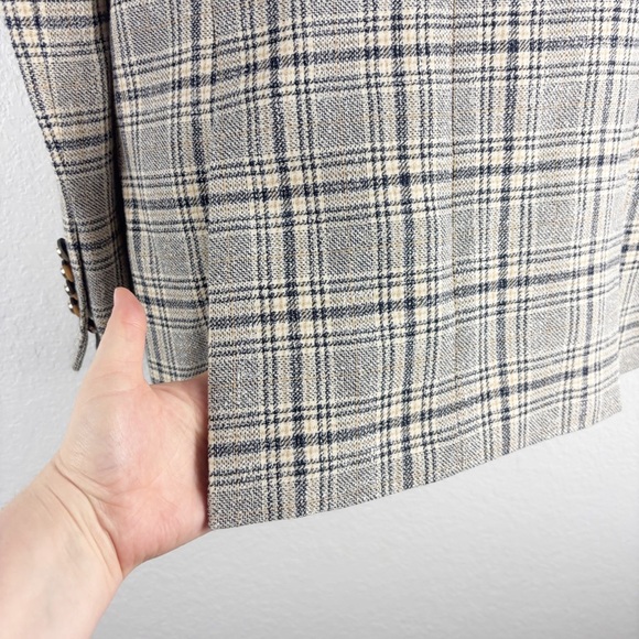 Veronica Beard Oria Double Breasted Dickey Jacket Blazer Black Tan Size 2 - Picture 5 of 10